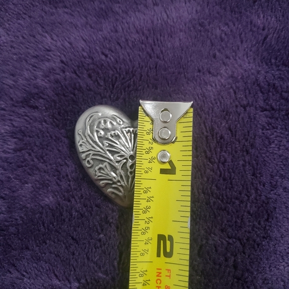 Art Nouveau heart brooch pin - Picture 3 of 5